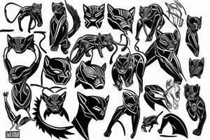 black panther tattoo idea