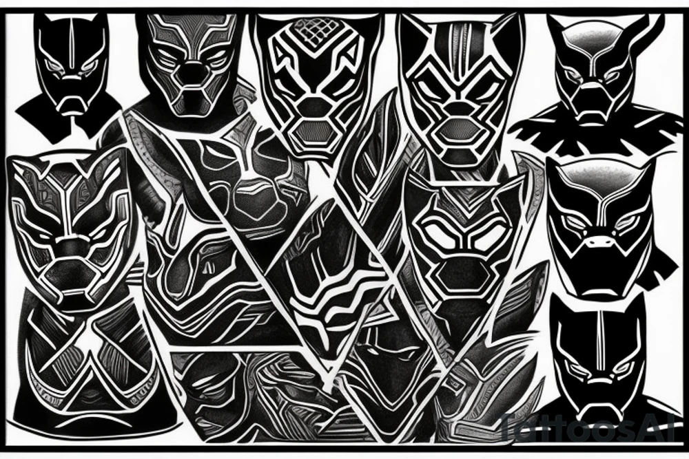 traditional black panther tattoo idea