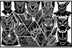 traditional black panther tattoo idea