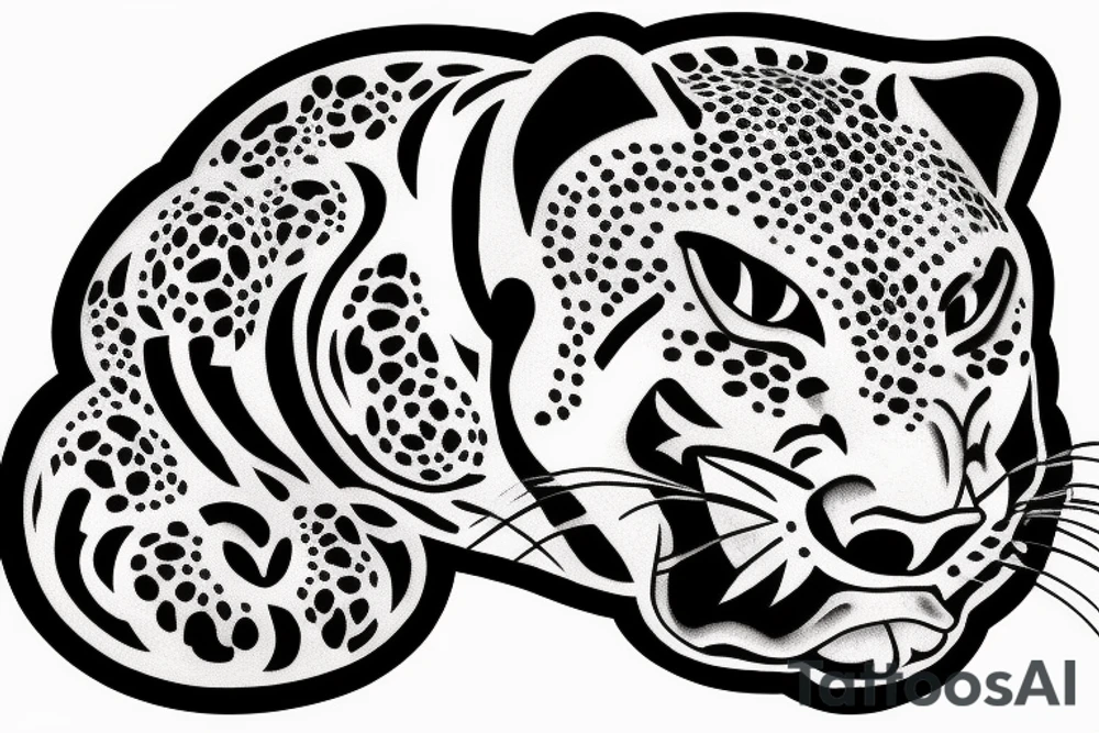 traditional
 panther tattoo idea
