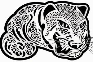 traditional
 panther tattoo idea
