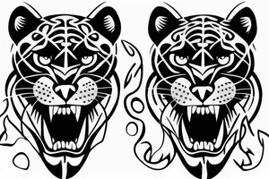 traditional
 panther tattoo idea