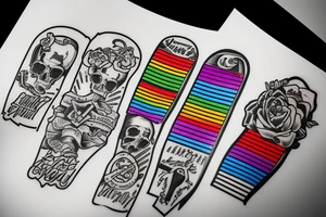 2nd amendment in front of rainbow flag tattoo idea
