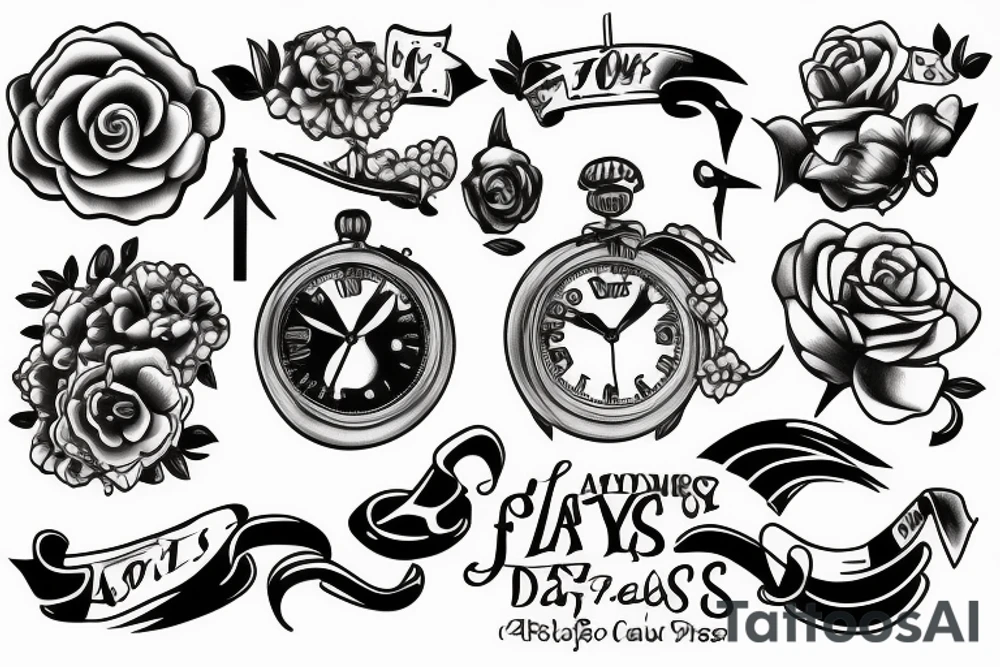 time flies tattoo idea