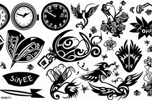 time flies tattoo idea