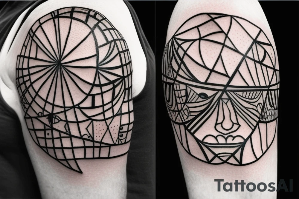 A globe wearing a crown. tattoo idea