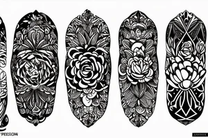 Peonies tattoo idea