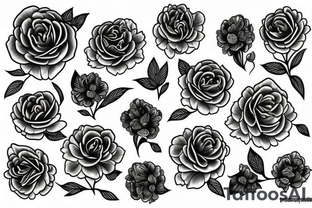 Peonies tattoo idea