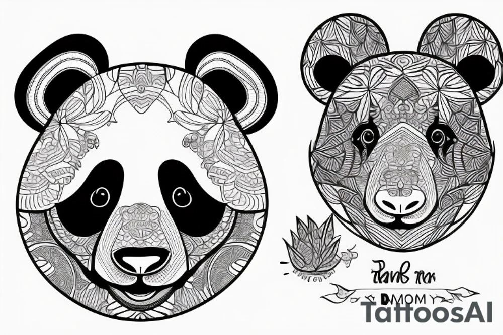 Panda on the bambook tattoo idea