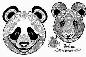 Panda on the bambook tattoo idea