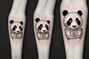 Panda with beer tattoo idea