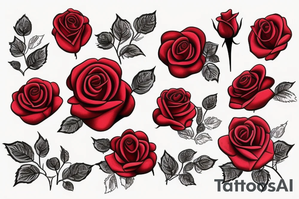 Red rose tattoo idea