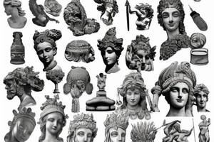 Antiquity, statues, gods tattoo idea