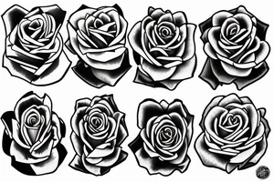 Rose in various stages of bloom tattoo idea