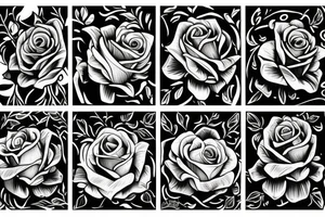Rose in various stages of bloom tattoo idea