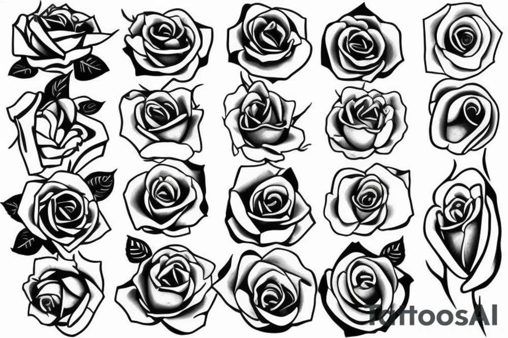 Rose growing tattoo idea