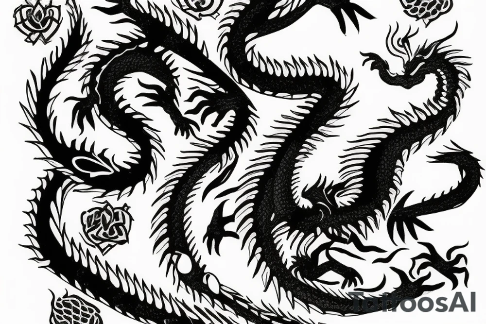 Cat turns to dragon tattoo idea