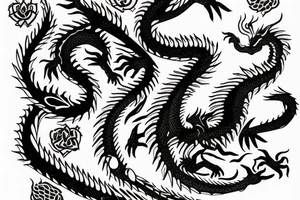 Cat turns to dragon tattoo idea