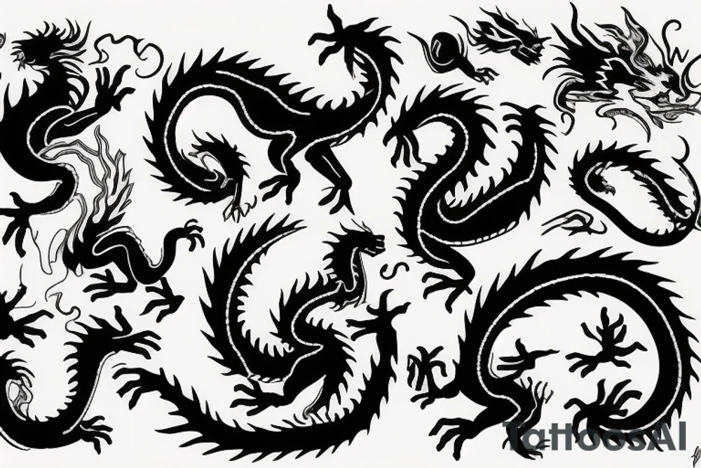 Cat turns to dragon tattoo idea