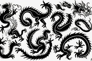 Cat turns to dragon tattoo idea