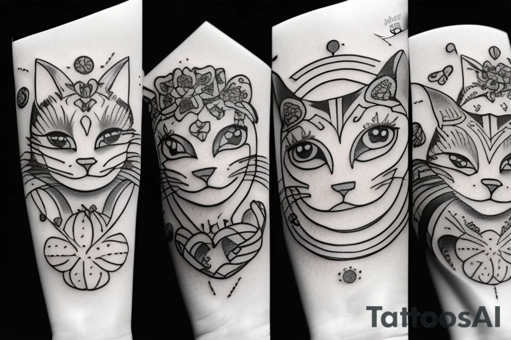 Cats and gemini tattoo idea