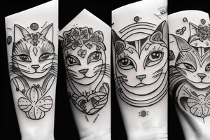 Cats and gemini tattoo idea
