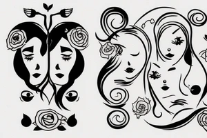 Sad gemini tattoo idea