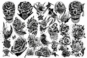 Full sleeve symbolizing life tattoo idea