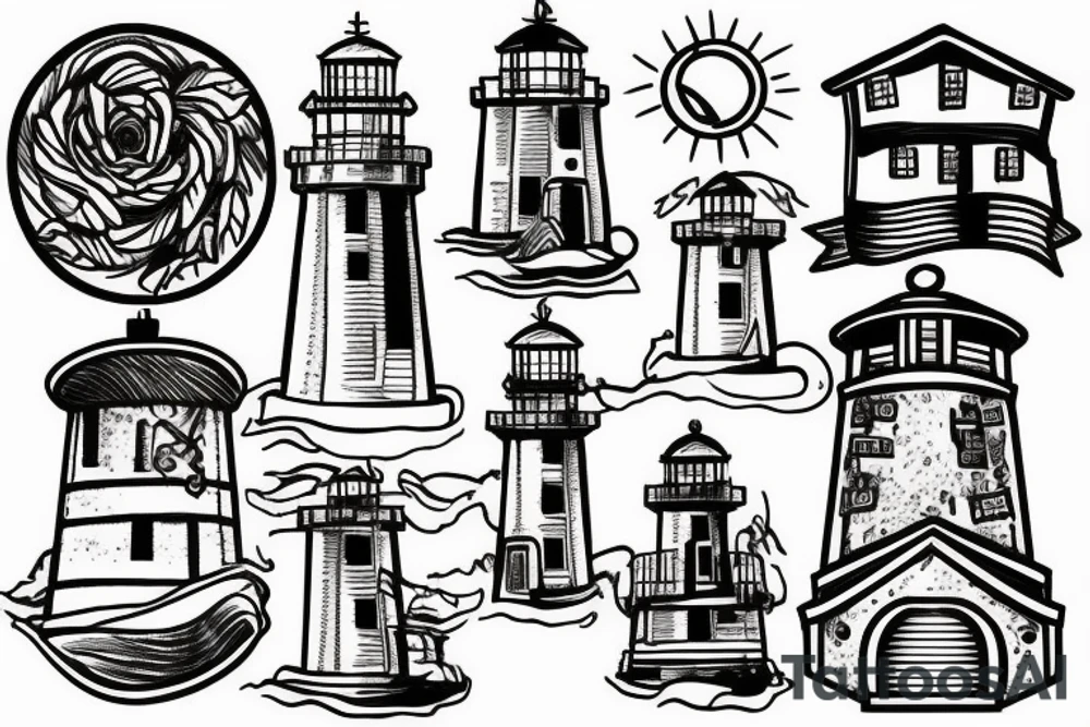 lighthouse tattoo idea