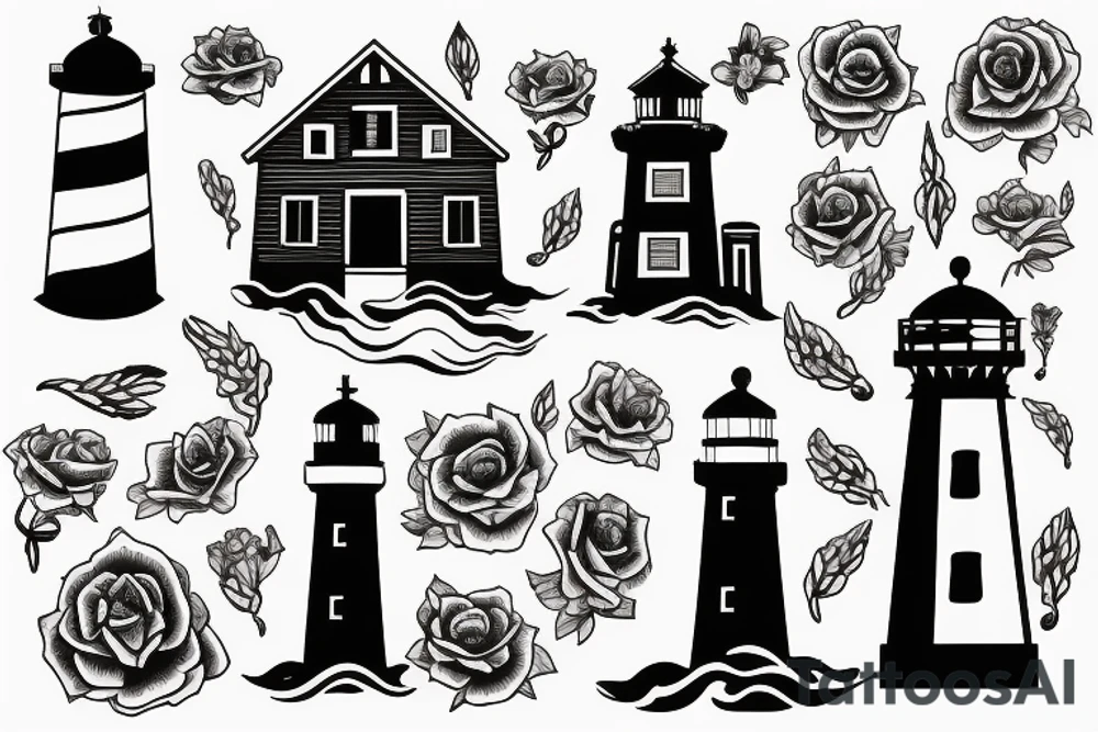 lighthouse tattoo idea