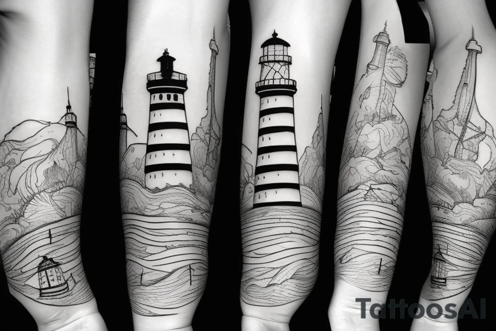 lighthouse tattoo idea
