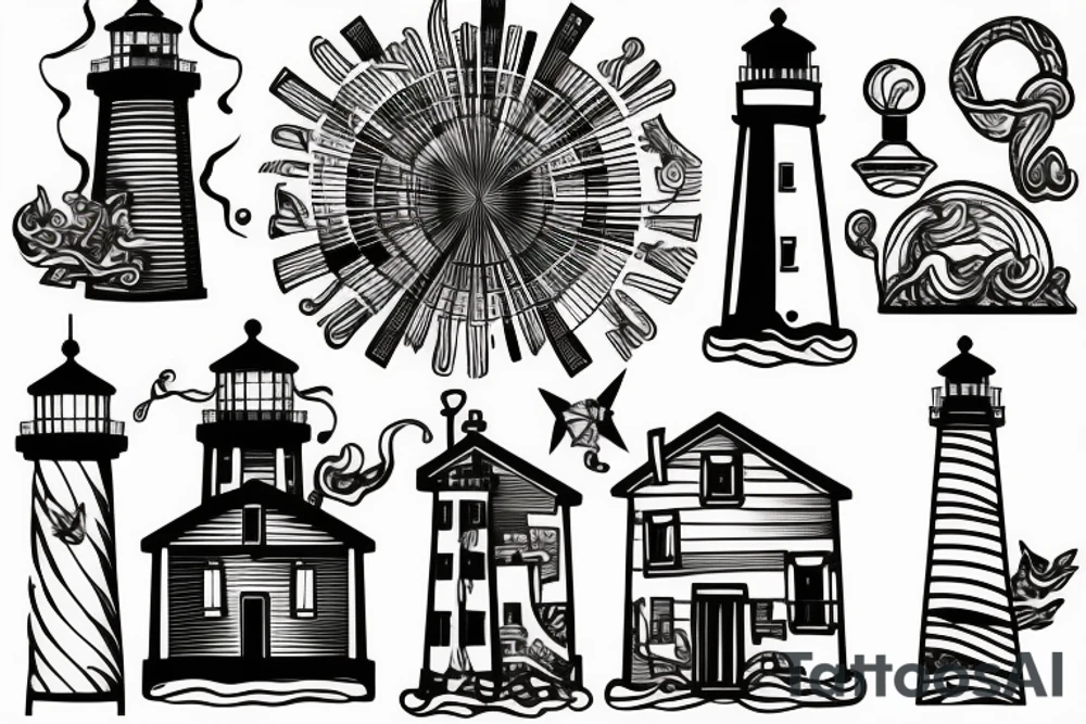 lighthouse tattoo idea
