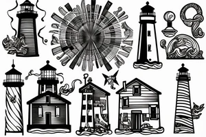 lighthouse tattoo idea