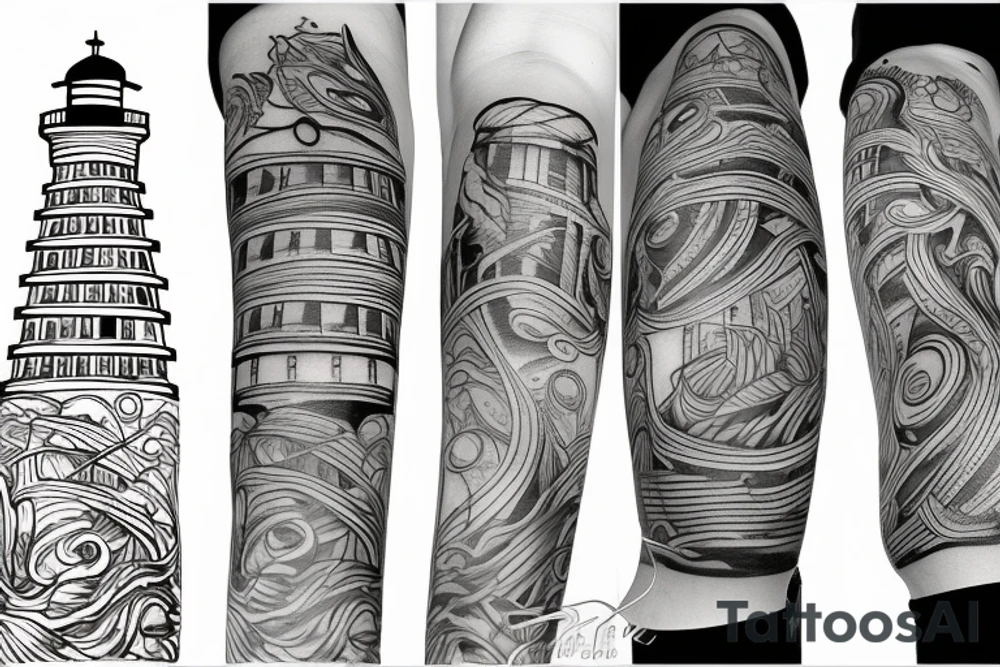 lighthouse tattoo idea