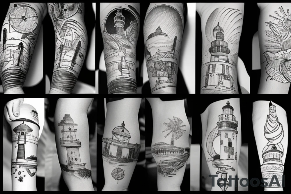 lighthouse tattoo idea