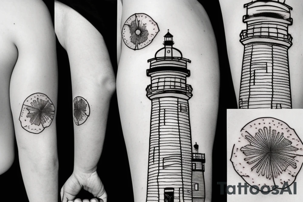 lighthouse  sky tattoo idea
