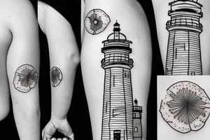 lighthouse  sky tattoo idea