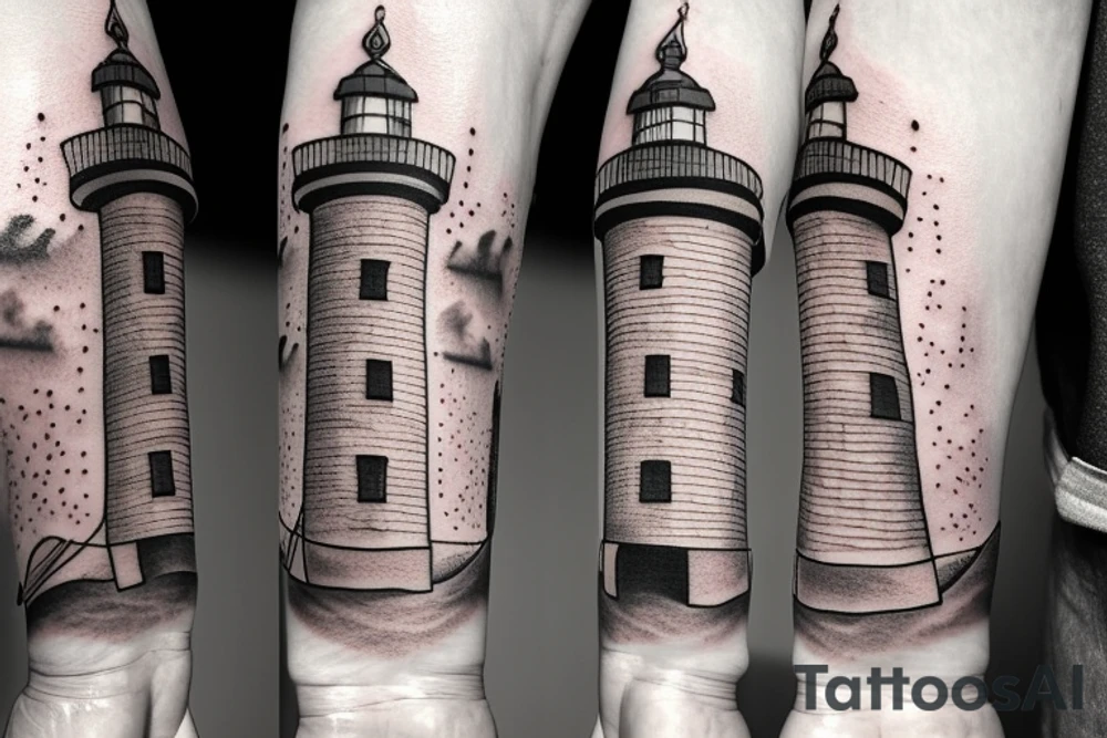 lighthouse  sky tattoo idea