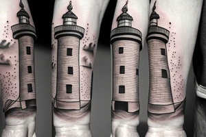 lighthouse  sky tattoo idea