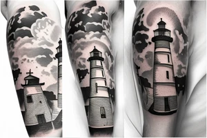 lighthouse  sky tattoo idea
