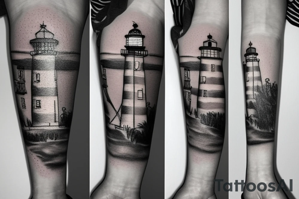 lighthouse  light tattoo idea