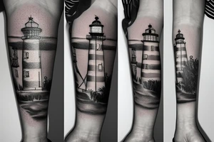 lighthouse  light tattoo idea