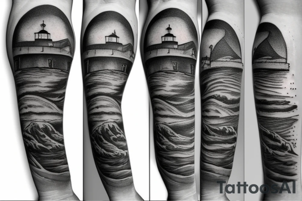 lighthouse  light tattoo idea