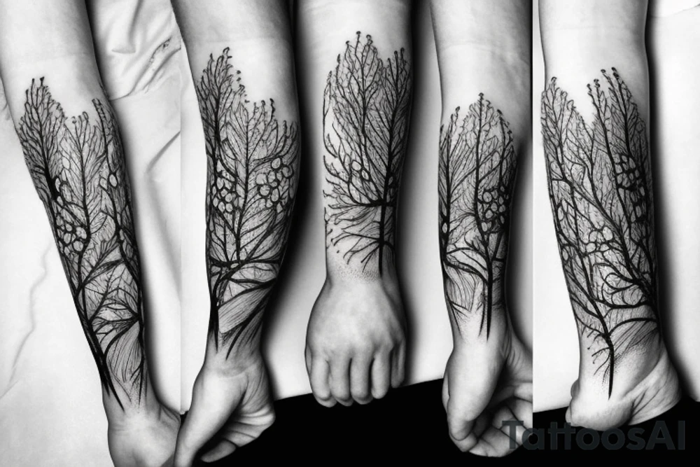 forest arm tattoo idea
