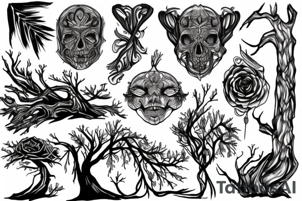 forest arm tattoo idea