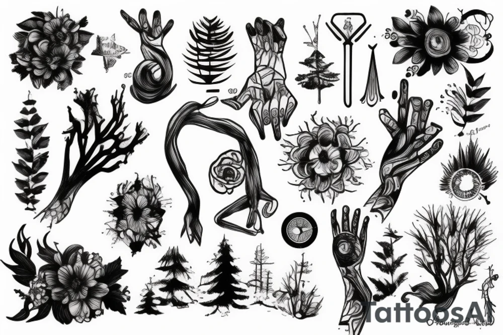 forest arm tattoo idea