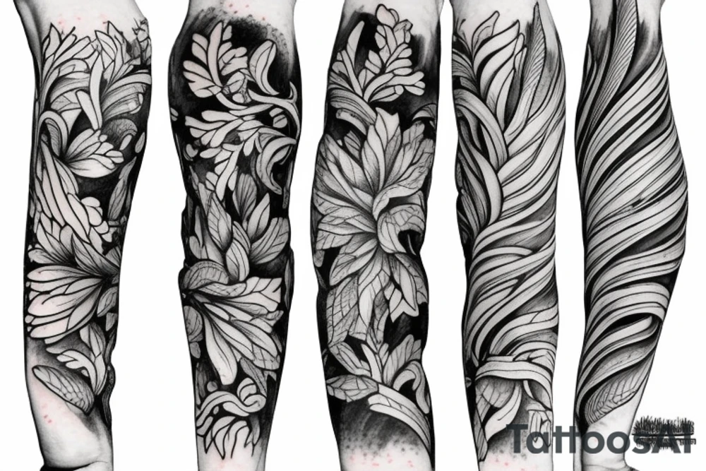 forest arm tattoo idea