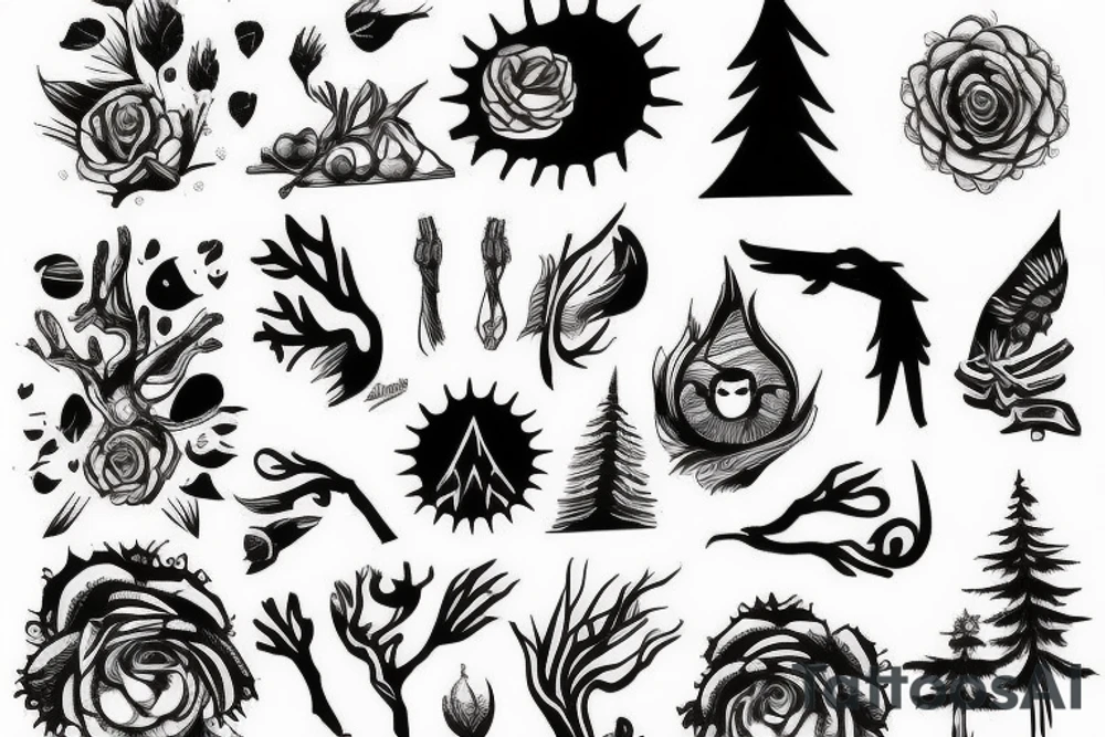 forest arm tattoo idea
