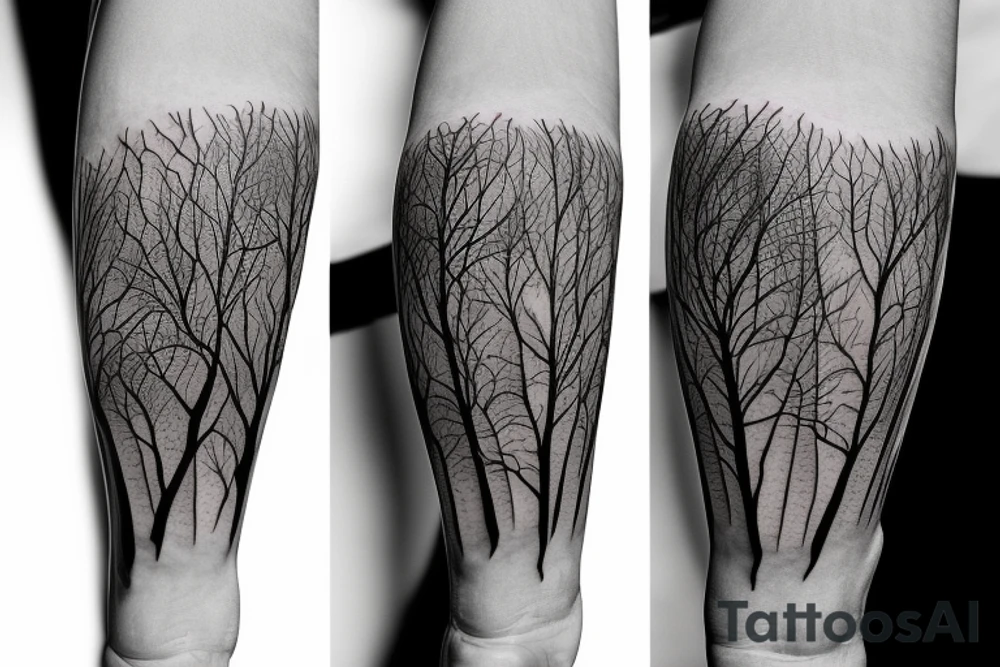 forest arm tattoo idea