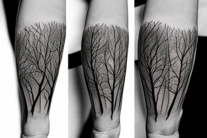 forest arm tattoo idea